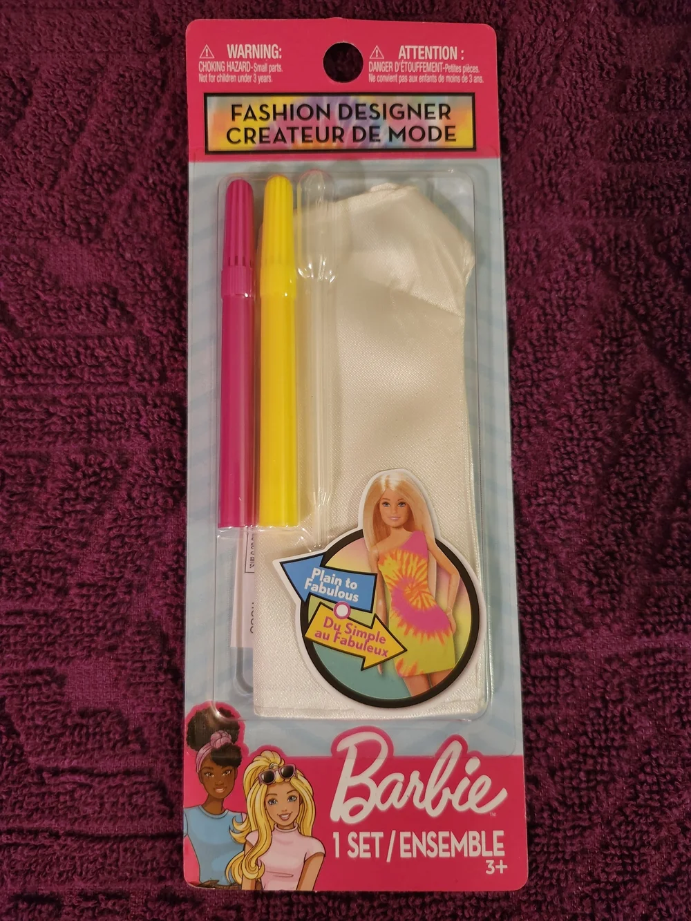 Mattel Barbie Fashion Designer Kit - Pink & Yellow